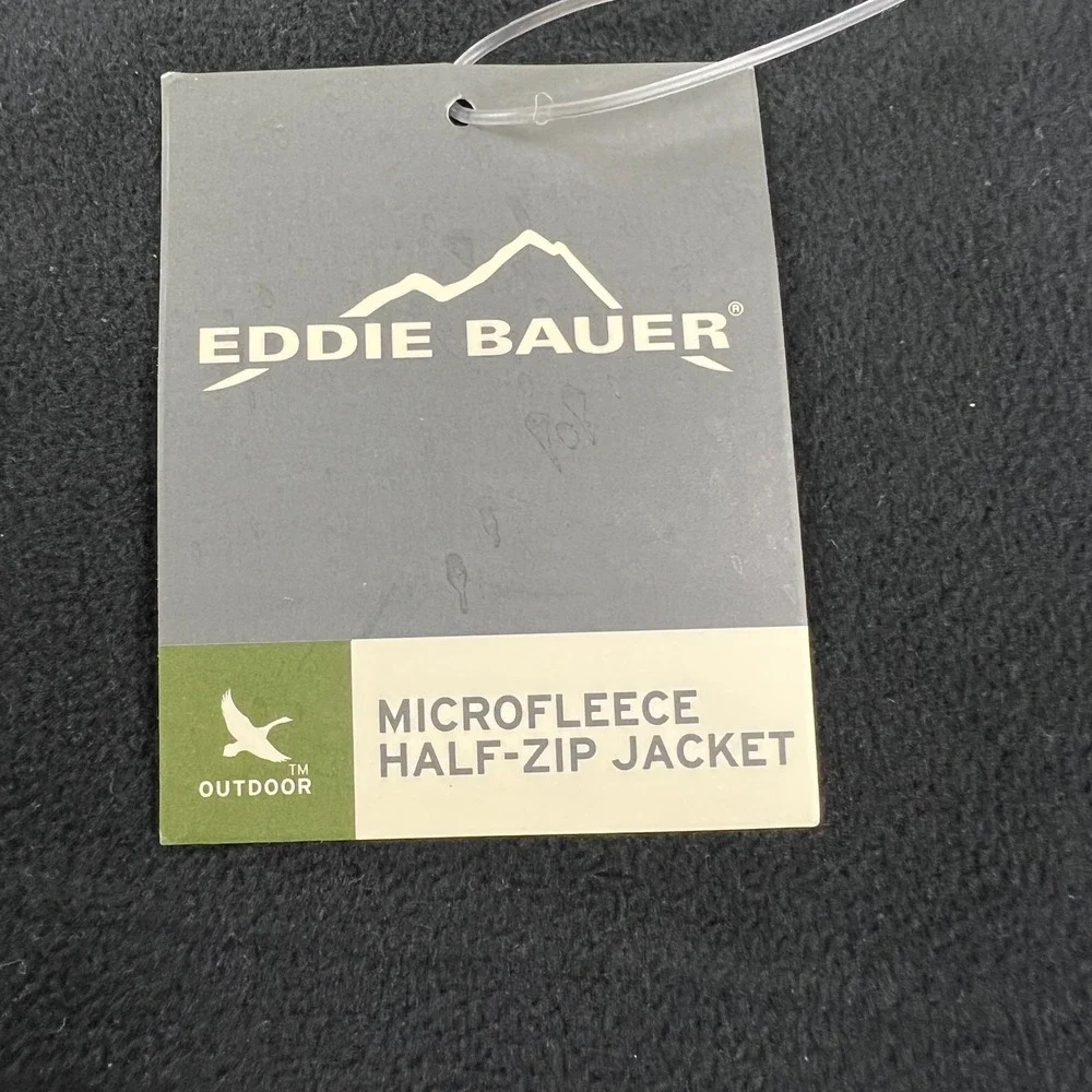 NWT Eddie Bauer Evan Williams Bourbon Half Zip‎ Fleece EB226 Microfleece Black S